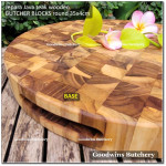 Cutting board BUTCHER BLOCK ROUND 35x4cm +/- 2.5kg talenan kayu jati Jepara